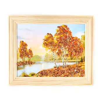 Картина Природа янтарь 14х17 см