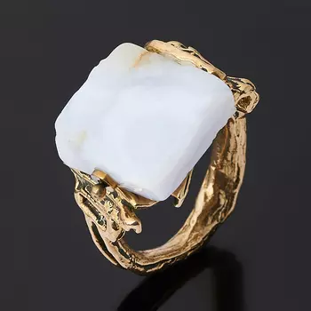 Кольцо агат голубой (бронза) размер 18,5