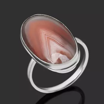 Кольцо агат красный (нейзильбер) размер 18,5