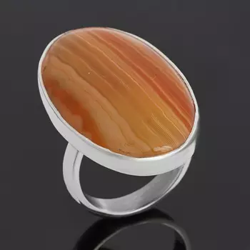 Кольцо агат красный (серебро 925 пр.) (регулируемый) размер 18