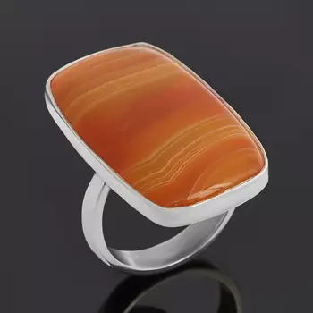 Кольцо агат красный (серебро 925 пр.) (регулируемый) размер 18,5