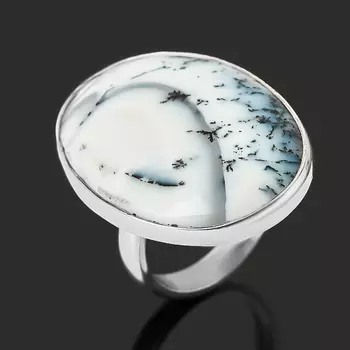 Кольцо агат пейзажный (серебро 925 пр.) (регулируемый) размер 17,5