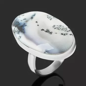 Кольцо агат пейзажный (серебро 925 пр.) (регулируемый) размер 18