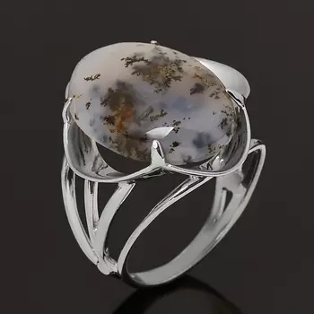 Кольцо агат пейзажный (серебро 925 пр.) размер 17,5