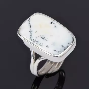 Кольцо агат пейзажный (серебро 925 пр.) (регулируемый) размер 19