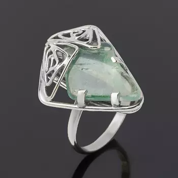 Кольцо аквамарин (нейзильбер) размер 18