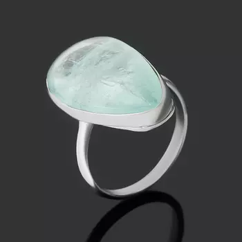 Кольцо аквамарин (нейзильбер) размер 18,5