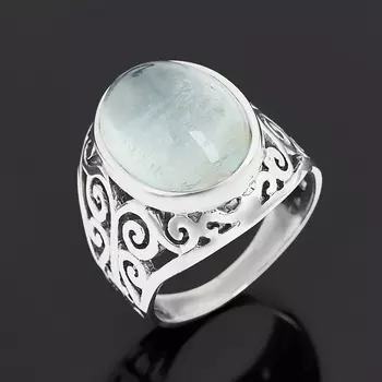 Кольцо аквамарин (серебро 925 пр.) размер 18,5