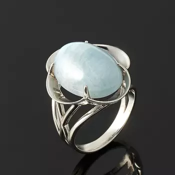 Кольцо аквамарин (серебро 925 пр.) размер 17,5