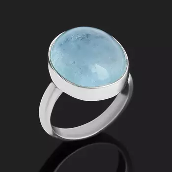 Кольцо аквамарин (серебро 925 пр.) размер 16,5