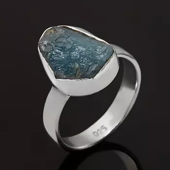 Кольцо аквамарин (серебро 925 пр.) размер 17,5