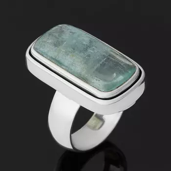 Кольцо аквамарин (серебро 925 пр.) размер 17,5