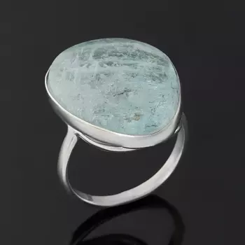 Кольцо аквамарин (серебро 925 пр.) размер 17,5