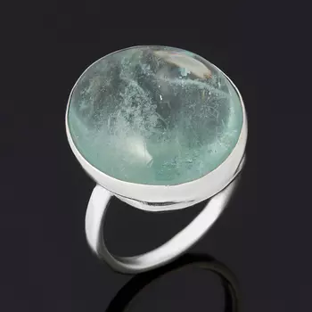 Кольцо аквамарин (серебро 925 пр.) размер 18