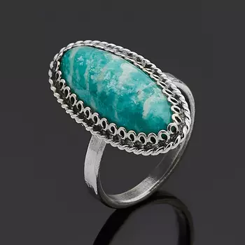 Кольцо амазонит (нейзильбер) размер 14,5