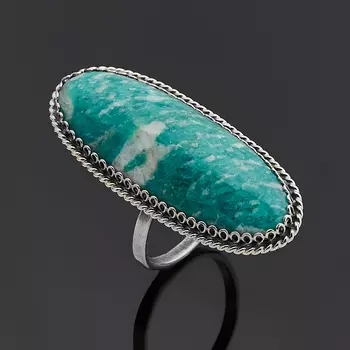 Кольцо амазонит (нейзильбер) размер 16,5