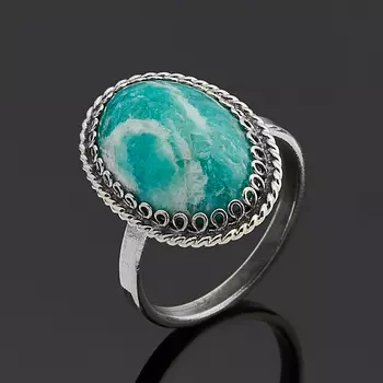 Кольцо амазонит (нейзильбер) размер 16,5