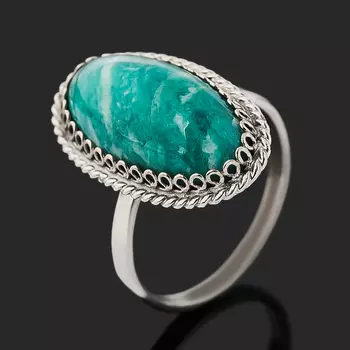 Кольцо амазонит (нейзильбер) размер 17,5