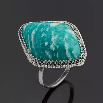 Кольцо амазонит (нейзильбер) размер 18
