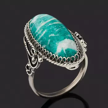 Кольцо амазонит (нейзильбер) размер 18,5