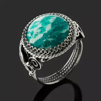 Кольцо амазонит (нейзильбер) размер 18