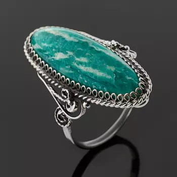 Кольцо амазонит (нейзильбер) размер 18,5