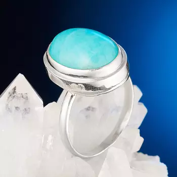 Кольцо амазонит (серебро 925 пр.) размер 18