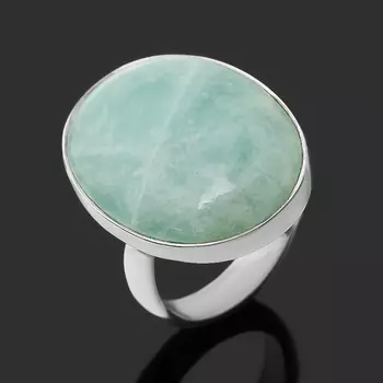 Кольцо амазонит (серебро 925 пр.) (регулируемый) размер 17,5