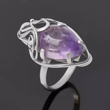 Кольцо аметист (нейзильбер) размер 18