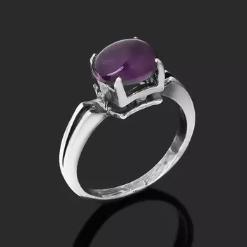 Кольцо аметист (нейзильбер) размер 19