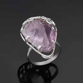 Кольцо аметист огранка (нейзильбер) размер 18