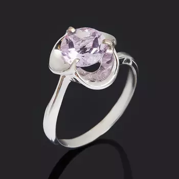 Кольцо аметист огранка (серебро 925 пр.) размер 18