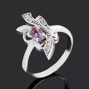 Кольцо аметист огранка (серебро 925 пр.) размер 18,5