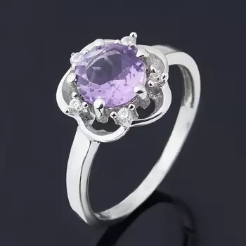 Кольцо аметист огранка (серебро 925 пр.) размер 17,5