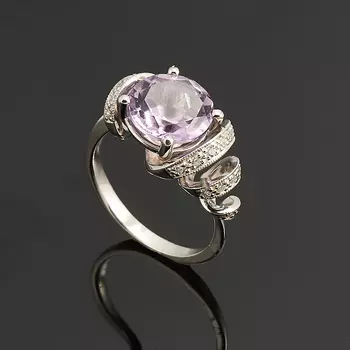 Кольцо аметист огранка (серебро 925 пр.) размер 17,5