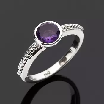 Кольцо аметист огранка (серебро 925 пр.) размер 17