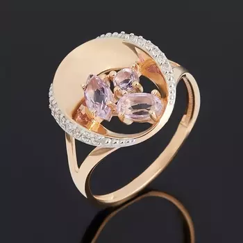 Кольцо аметист огранка (золото 585 пр.) размер 17