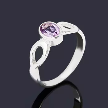 Кольцо аметист (серебро 925 пр.) огранка размер 18