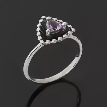 Кольцо аметист (серебро 925 пр.) огранка размер 17,5