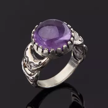 Кольцо аметист (серебро 925 пр. оксидир.) размер 17