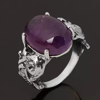 Кольцо аметист (серебро 925 пр. оксидир.) размер 17,5