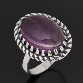 Кольцо аметист (серебро 925 пр. оксидир.) размер 18,5
