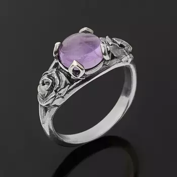 Кольцо аметист (серебро 925 пр. оксидир.) размер 16,5