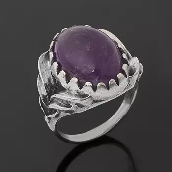 Кольцо аметист (серебро 925 пр. оксидир.) размер 18,5