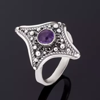 Кольцо аметист (серебро 925 пр.) размер 18,5