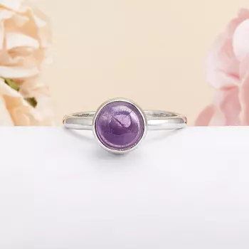 Кольцо аметист (серебро 925 пр.) размер 17,5