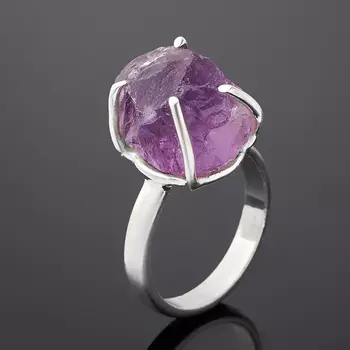 Кольцо аметист (серебро 925 пр.) размер 18