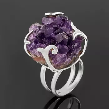 Кольцо аметист (серебро 925 пр.) размер 17