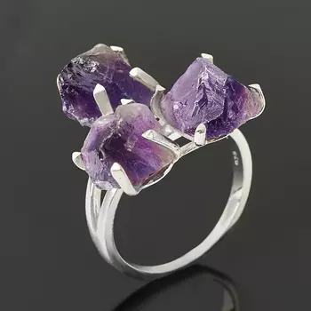 Кольцо аметист (серебро 925 пр.) размер 18,5