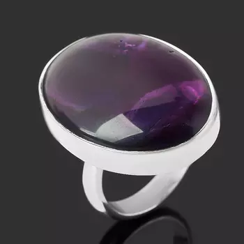 Кольцо аметист (серебро 925 пр.) (регулируемый) размер 18